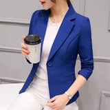 Zingj Spring And Autumn New Professional Joker Suit Long Sleeve Korean Version Temperament Slim Show Thin Suit Jacket Female Short