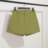 Zingj Photo Suit Shorts Female Summer 2024 New High Waist Loose Gray Five Minute Pants Straight Tube Hong Kong Flavor Casual