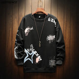 Men Sports Shirt Loose Hip-Hop Street Fashion Men Personality Patchwork Letter Print Casual Shirt Without