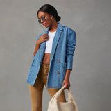 Zingj Retro Light Color Heavy Industry Wash Denim