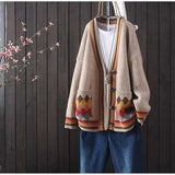 cardigan women's jacket loose Korean style lazy wind outside knit sweater autumn winter new