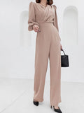 Version Of The V-Necked Temperament Jumpsuit Women's Fashion Waist Thin Professional