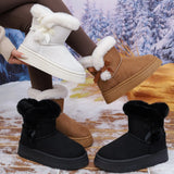 Velvet Thick Snow Boots One Foot Pedal 2025 New Thick-Soled Fur Mouth Warm Large Cotton