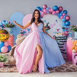Cotton Stitching Mesh Sleeveless Long Dress