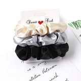 Set Scrunchies Hair Ring Candy Color Hair Ties Rope Autumn Winter Women Ponytail Hair Accessories 4-6Pcs Girls Hairbands