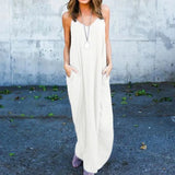 Long Dress 2021 Summer Women Strap Beach Dress Casual Irregular Oversized Loose Floor Dress Beach Travel