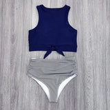 New Sexy High Waist Bikini Swimwear Women Swimsuit Push Up Biquini Bathing Suit High Neck Bikinis Women Summer Beach
