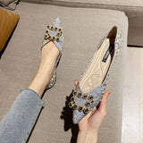 The Autumn Of 2025, The New Soft-Soled Tip Flat-Soled Single-Shoe Women's Bean Shoes Net Red Light Evening Wind Gentle