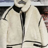 Autumn And Winter New Lamb Wool Coat Female Motorcycle Fur Integrated Locomotive Thickened Coat