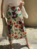 Floral Midi Print Skirt- Outfit