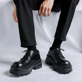 2025 New Platform Korean Version Casual Black Premium Sense Men's Business Fashion Derby
