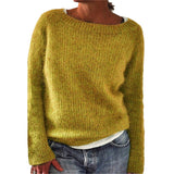 Women's Explosive Sweater Solid Color Quiet Version Of The Basic Knitwear