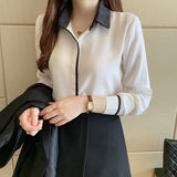 Women Solid White Blouse Tops Office Lady Work Chiffon Button Summer Short Sleeve Yellow Red Female Blouses Shirts