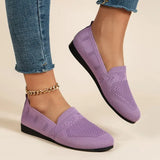 Weaving Net Surface Round Head Flat Single Shoes Women Shallow Casual Flat And Lazy Happy Shoes