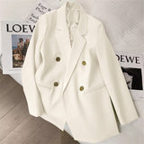 Zingj Spring And Autumn Outfit Fried Street Loose Leisure Versatile Autumn Suit Jacket Female Korean Black Suit