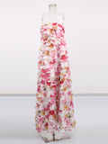 Fashion Dress Women 2025 Summer New Lotus Edge Temperament Folding High-Waisted Solid Color Bosom Long
