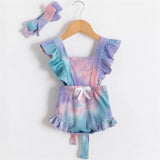 Baby Girl Clothing Ruffle Sleeve Bikini One-Piece Swimwear Baby Girls Swimsuit Bathing Beach Costume Newborn Clothes