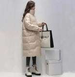 2021 Long Jacket Women 90% White Duck Down Parka New Winter Blue Down Coat Female Yellow Down Thick Warm