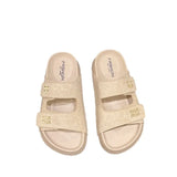 Version Of Thick Bottom Slippers Women Wear 2025 Summer New Seaside Beach Cool Slippers Casual
