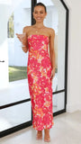 Zingj Spring And Summer New Temperament Famous Yuan Satin Hollow Out Back Wipe Chest Money Dress Long