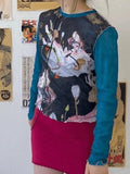 Vintage Printed Y2K Long Sleeve Tee- Outfit