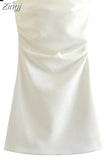 White Corset Dress Woman Off Shoulder Short Dresses For Women Ruched Mini Bodycon Dress Women Summer Sexy Party