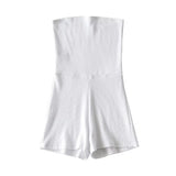 Zingj Trendy Women's Dress With Flat Mouth, Chest And Shorts, Sleeveless Body-Fitting, Solid Color Hip Knitted
