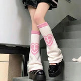 Zingj And Winter Double-Sided Knit Pile Pile Socks Sweet Girl Love Cross Leg Set Show Thin Warm Y2k Subculture-Outfit