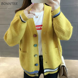 Women Patchwork Ribbed Knitwear Soft Charm Newest Fashion Loose Pius Size 3XL Daily Lovely Preppy Style Ulzzang