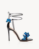 Butterfly 2025 New Butterfly Cross-Tie With Fine Heel Sandals Female Fish Mouth Open-Slip