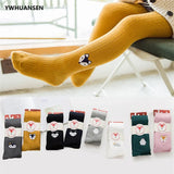 Spring Autumn Knitted Children Pantyhose Cotton Double Needle Tights for Girls Cute Animal Baby Girl Winter
