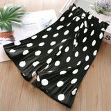 Pants Summer Elastic Chiffon Breathable Loose Wide Leg Pants Girl Clothes Casual Pleated Leggings for