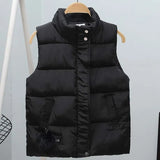 Women Sleeveless Jacket Fall Short Coat Women Waistcoat Female Body Warmer Ladies White Vest Witner Chalecos Para