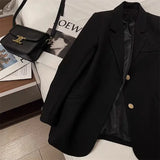 Zingj Suit Jacket Female GJ Sense Spring Autumn 2024 New Korean Version Fashion In The Long Small Suit