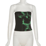 2024 Summer New Women's Clothing Pure Color Body Open-Umbilated Fashion Collar Wrapped Breast Vest