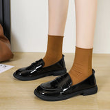 Zingj Jane Shoes Women 2024 Spring And Autumn New British Wind A Foot Pedal Small Leather Shoes Women With Retro Single Shoes Women-Outfit