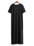 Maxi T Shirt Dress Women Summer Beach Sexy Party Bodycon Elegant Vintage Casual Cotton Black Long Dresses