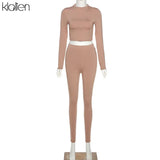 Solid Tracksuit Women Streetwear Fitness Sportswear T Shirt and Trouser Two Piece Set Women Stretch Skinny Female