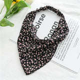 Flower Print Hair Scarf Floral Triangle Bandanas For WomenG Girls 2021 Boho Elastic Hair bands Headband Hair