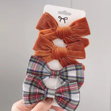 Leopard Print Hairpins Bowknot Hair Clips For Cute Girls Cotton Safty Barrettes Hairgrip Headwear Kids Hair