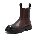 Zingj Size Men's Martens 45 British Wind Chelsea Men's Boots 46 Winter Cargo High-Top Leather Boots And Down