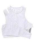 Ribbed Crop Tank Top Set- Outfit