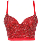 Handmade Sequin halter bustier corset crop top women summer indie tank party y2k top clubwear Cropped tube womens tops