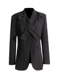 Zingj Sleeve Small Suit 2024 Summer New Temperament Senior Sense Irregular Slim Type Formal Suit Jacket