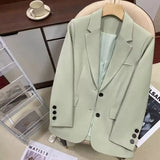 Zingj Small Suit Jacket Female Small 2024 Spring And Autumn New Korean Version Of Loose Suit Design Sense