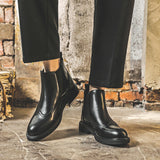 Zingj Boots Men British Style Low Pipe Short Boots Men Brock Business Martin Shoe