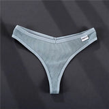 Sexy Cotton Women Brazilian Panties V Waist Female T-back Underpants Intimate Lingerie Bikini Panty