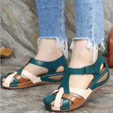 Women's Shoes 2023 Summer New Retro Round Head Slope With Ladies' Roman Shoes Cross Buckle Women's