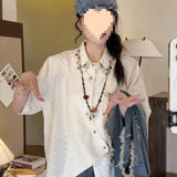 Complete Set Of Summer Wearing French Korean Temperament Tuxedo Denim Vest Folded Shirt Top Dress Half-Dress