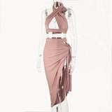 Dress 2025 Summer New Women's Hollow Design Sense Irregular